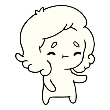 kawaii sevimli hayalet çizgi film gösterimi