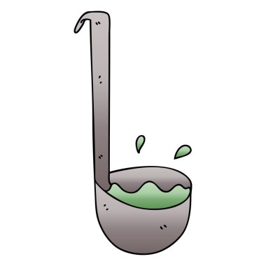 ilginç degrade gölgeli karikatür Kepçe 