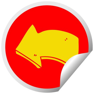 dairesel peeling etiket ilginç karikatür oku