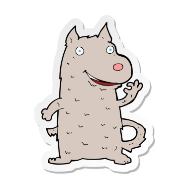 bir karikatür mutlu köpek etiket