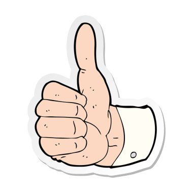 etiket bir karikatür sembolü başparmak