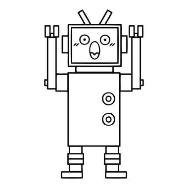 çizgi çizme çizgi film robot