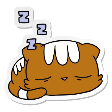 etiket karikatür şirin kawaii kedi