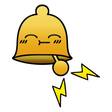 bir zil çan degrade gölgeli çizgi film