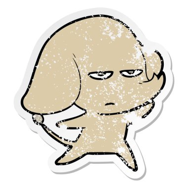 sıkıntılı etiket rahatsız çizgi fil