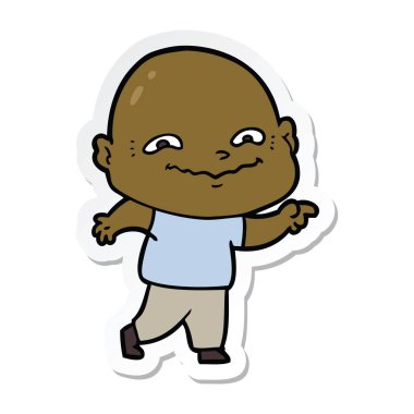 bir çizgi film ürpertici adam etiketi