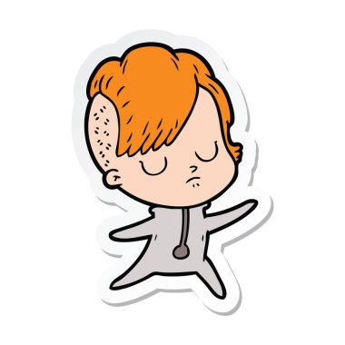 bir çizgi film kadının etiket