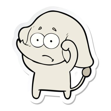 bir çizgi film emin fil etiketi