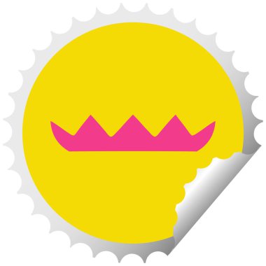 dairesel peeling etiket karikatür lilly pad