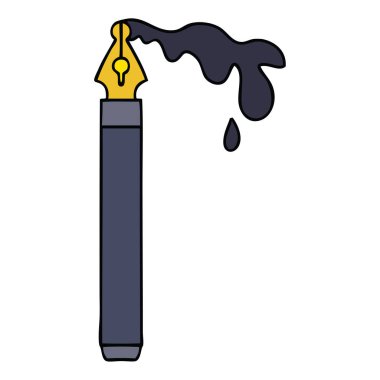 el ilginç karikatür tükenmez kalem çekilmiş