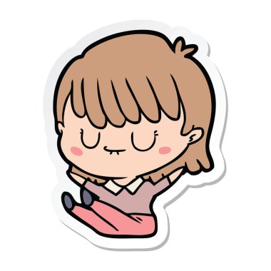 bir çizgi film kadının etiket