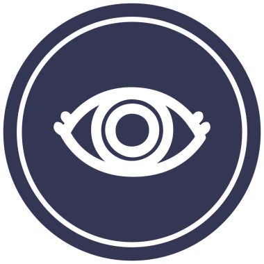 bakan göz dairesel simgesi simgesi