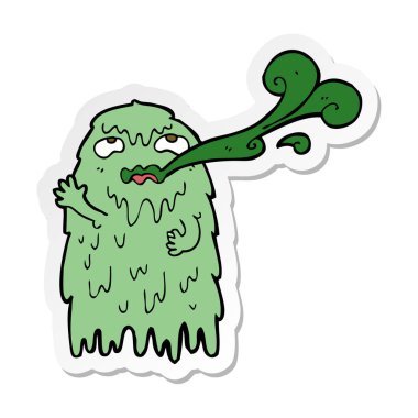 etiket bir brüt karikatür hayaletin