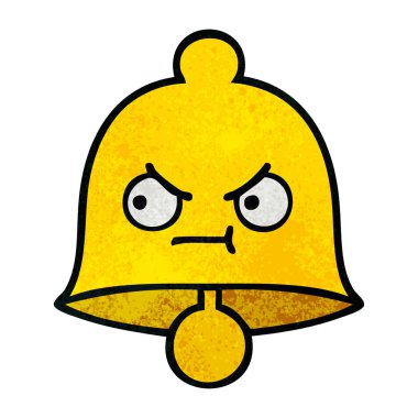 Retro grunge doku karikatür bir çan