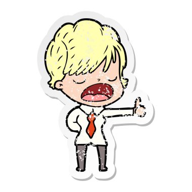 sıkıntılı etiket konuşuyor karikatür kadın