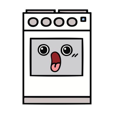 sevimli çizgi mutfak fırın