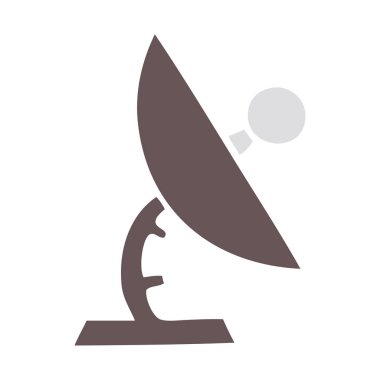 düz renk retro karikatür uydu anteni