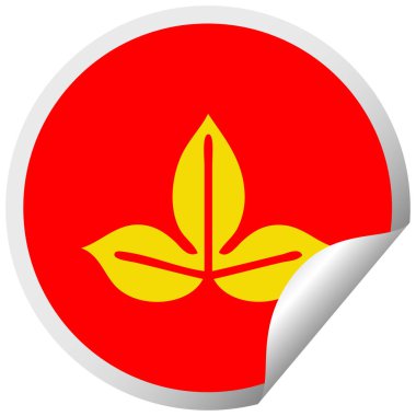 dairesel peeling etiket çizgi film sonbahar yaprak