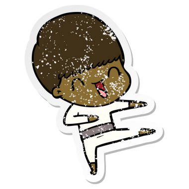 bir mutlu çizgi film çocuk sıkıntılı etiket