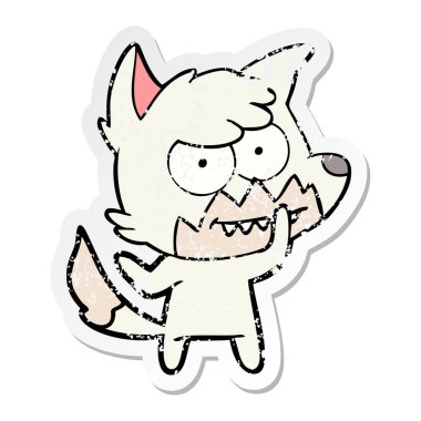 bir çizgi film sırıtan Fox sıkıntılı etiket