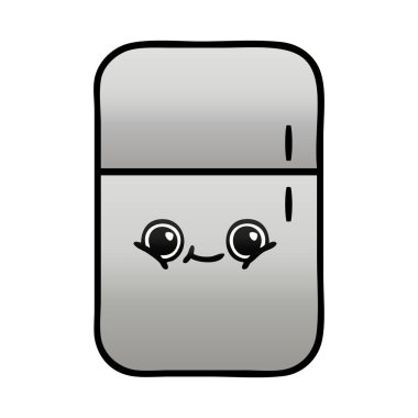 Degrade gölgeli karikatür buzdolabı derin dondurucu