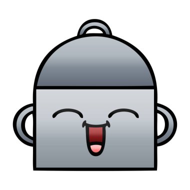 Degrade gölgeli karikatür pot pişirme