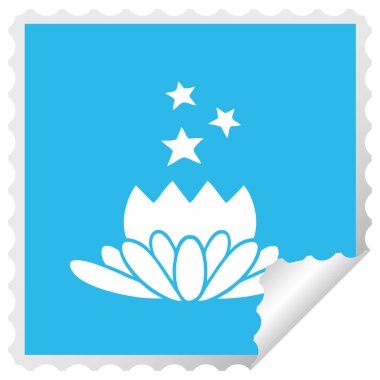 etiket karikatür bir çiçek peeling Meydanı