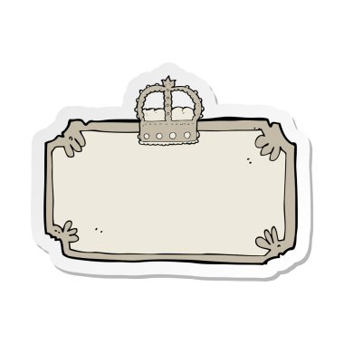 etiket, bir çizgi film eski çerçeve büyük başlığı