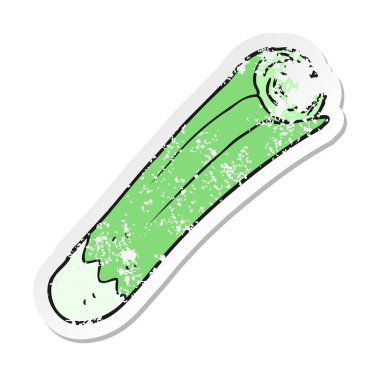 bir çizgi film pırasa Retro sıkıntılı etiket