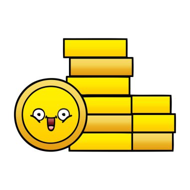 Degrade gölgeli karikatür paralar