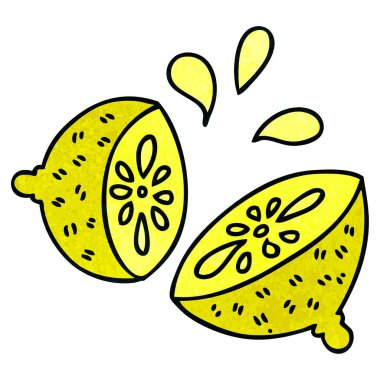 ilginç el karikatür limon çekilmiş