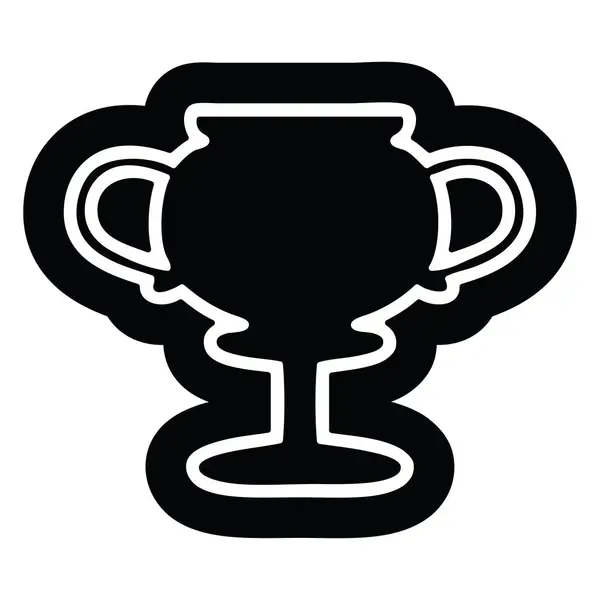 Trofee Cup Pictogram Symbool — Stockvector