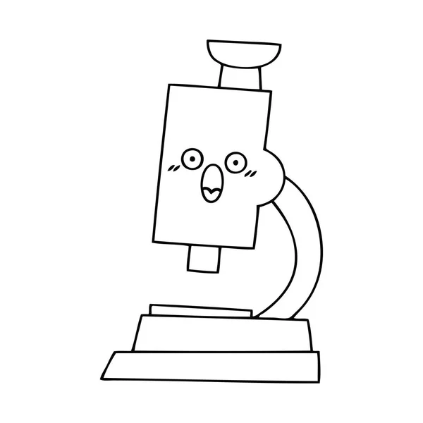 Kreslení Čar Kreslených Mikroskopu — Stockový vektor