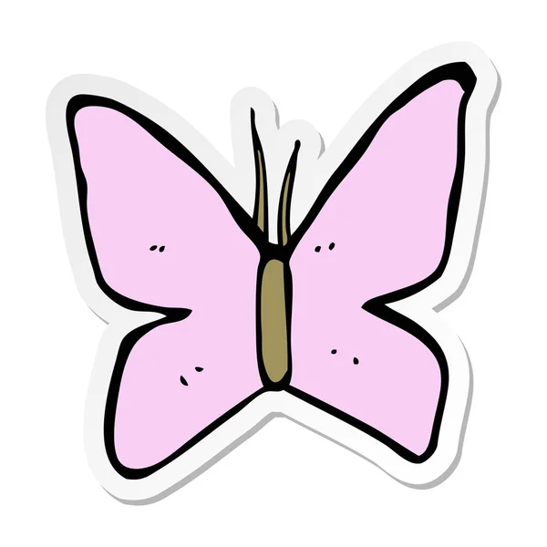 Pegatina Símbolo Mariposa Dibujos Animados — Vector de stock