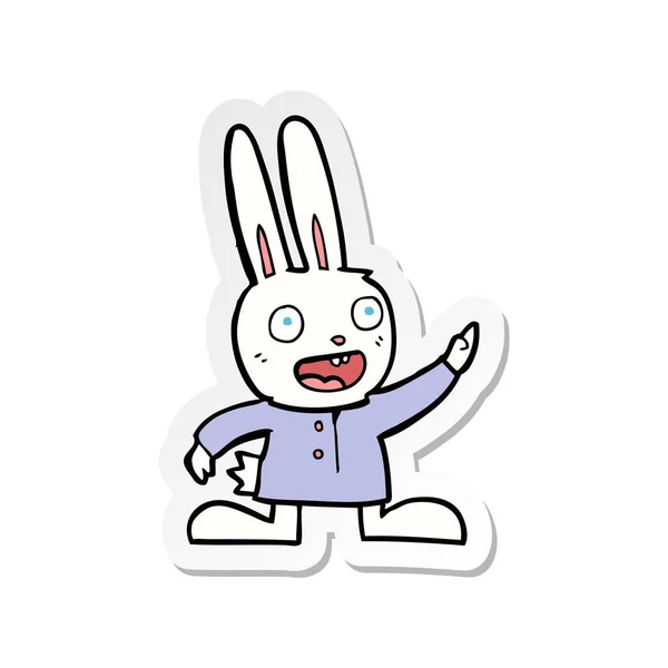 Sticker Cartoon Rabbit — Stock Vector