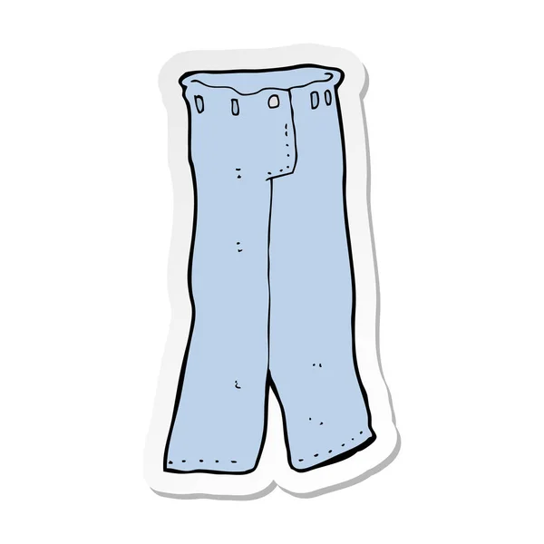 Klistermärke Tecknad Par Jeans — Stock vektor
