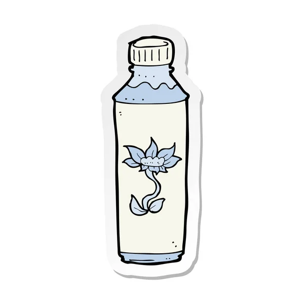 Pegatina de una botella de agua de dibujos animados — Vector de stock