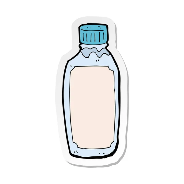 Adesivo di una bottiglia di bevanda del fumetto — Vettoriale Stock