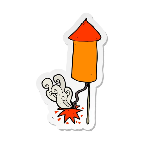 Sticker van een cartoon-vuurwerk — Stockvector