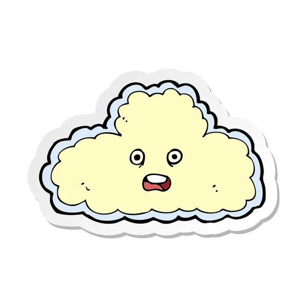 Nálepka Symbolu Cloud Kreslený — Stockový vektor