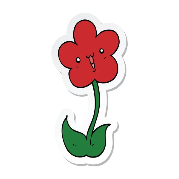 Наклейка мультяшної квітки — стоковий вектор