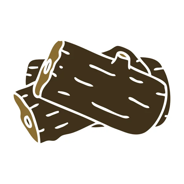 Bizarní ručně tažené kreslený log — Stockový vektor