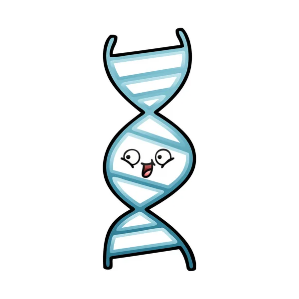 Gradient Grijs Cartoon Van Een Bundel Van Dna — Stockvector