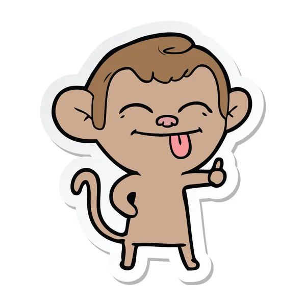 Naklejki śmieszne kreskówka małpa — Wektor stockowy