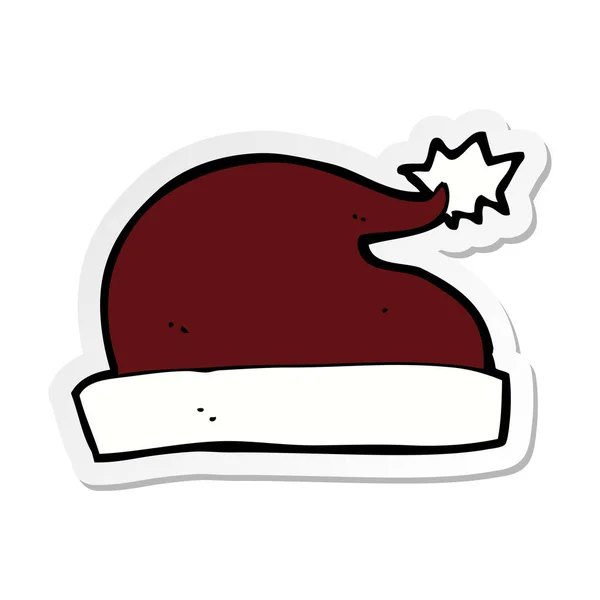 Aufkleber Eines Cartoon Weihnachtsmannes — Stockvektor