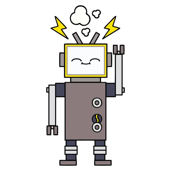 Cute cartoon robot — Stockvector