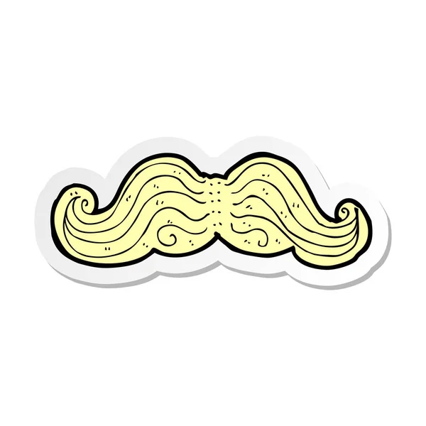 Autocollant Une Moustache Dessin Animé — Image vectorielle