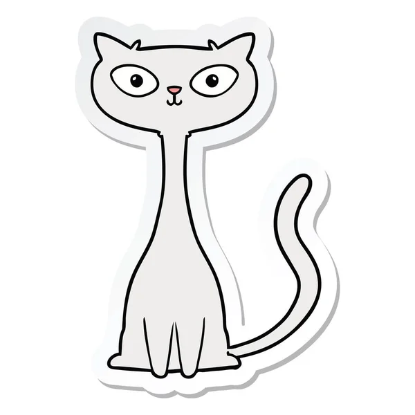 만화 고양이 스티커 — 스톡 벡터