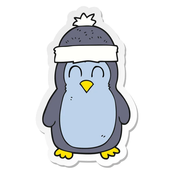 Наклейка мультяшного пінгвіна — стоковий вектор