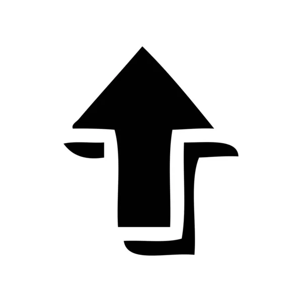 Simbolo Piatto Una Freccia Che Punta — Vettoriale Stock